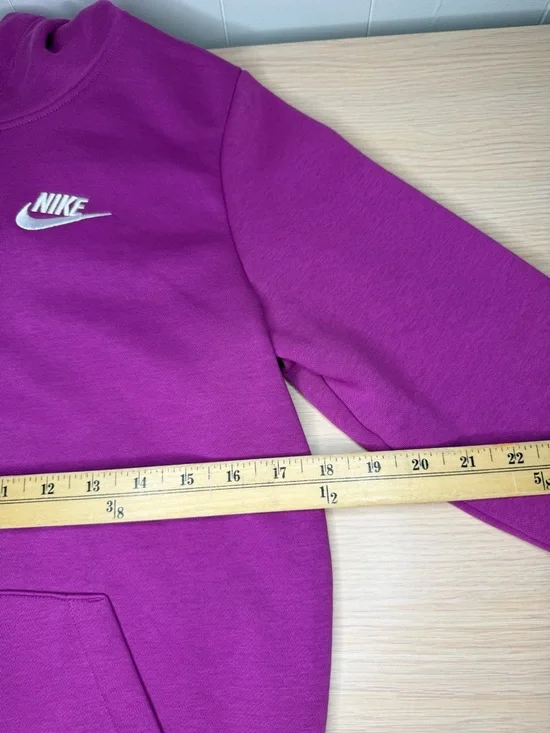 Nike Women's Hooded Fleece Sweatshirt - Purple - Picture 6 of 7